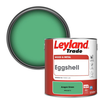 Leyland Trade Wood & Metal Eggshell Paint Aragon Green (PPG1227-5) 2.5L