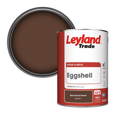 Leyland Trade Wood & Metal Eggshell Paint Bird House Brown (PPG1072-7) 5L