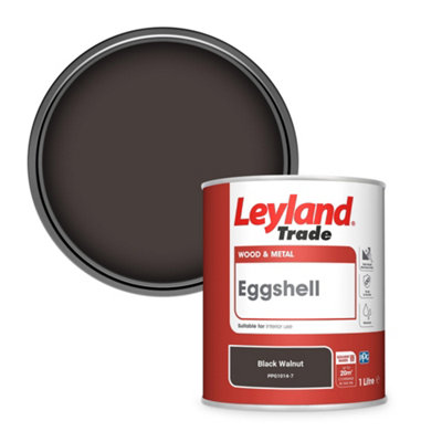 Leyland Trade Wood & Metal Eggshell Paint Black Walnut (PPG1014-7) 1L