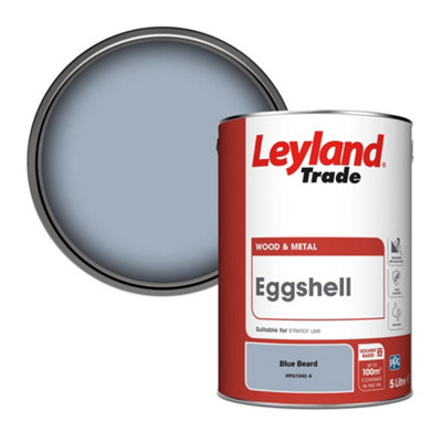 Leyland Trade Wood & Metal Eggshell Paint Blue Beard (PPG1042-4) 5L