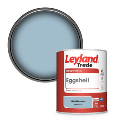 Leyland Trade Wood & Metal Eggshell Paint Blue Blossom (PPG1152-3) 1L