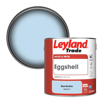 Leyland Trade Wood & Metal Eggshell Paint Blue Booties (PPG1241-2) 2.5L
