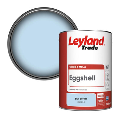 Leyland Trade Wood & Metal Eggshell Paint Blue Booties (PPG1241-2) 5L