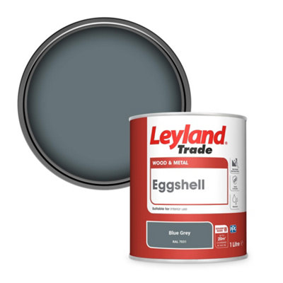 Leyland Trade Wood & Metal Eggshell Paint Blue Grey (RAL 7031) 1L