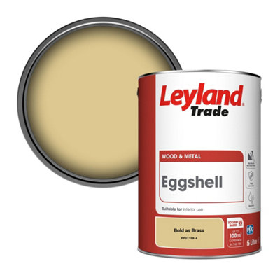 Leyland Trade Wood & Metal Eggshell Paint Bold as Brass (PPG1108-4) 5L
