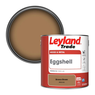 Leyland Trade Wood & Metal Eggshell Paint Bronco Brown (PPG15-03) 2.5L