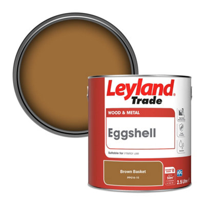 Leyland Trade Wood & Metal Eggshell Paint Brown Basket (PPG16-15) 2.5L