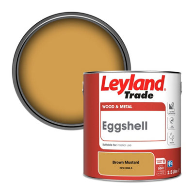 Leyland Trade Wood & Metal Eggshell Paint Brown Mustard (PPG1208-5) 2.5L
