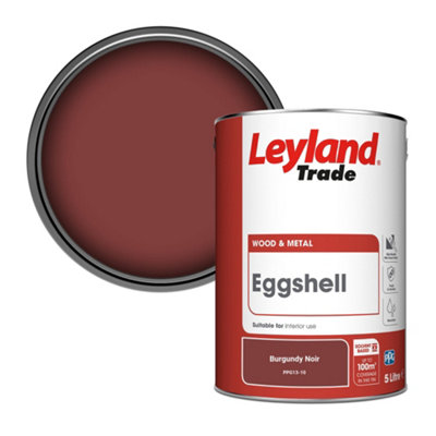 Leyland Trade Wood & Metal Eggshell Paint Burgundy Noir (PPG13-10) 5L