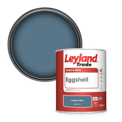 Leyland Trade Wood & Metal Eggshell Paint Canyon Blue (PPG1155-6) 1L