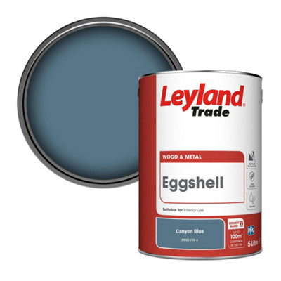 Leyland Trade Wood & Metal Eggshell Paint Canyon Blue (PPG1155-6) 5L