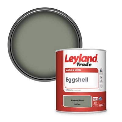 Leyland Trade Wood & Metal Eggshell Paint Cement Grey (RAL 7033) 1L