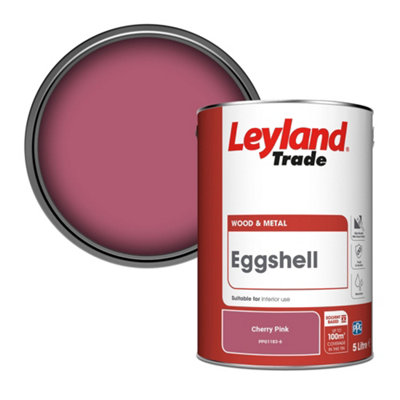 Leyland Trade Wood & Metal Eggshell Paint Cherry Pink (PPG1183-6) 5L