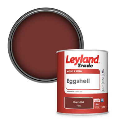 Leyland Trade Wood & Metal Eggshell Paint Cherry Red (04D45) 1L
