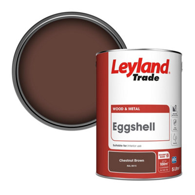 Leyland Trade Wood & Metal Eggshell Paint Chestnut Brown (RAL 8015) 5L
