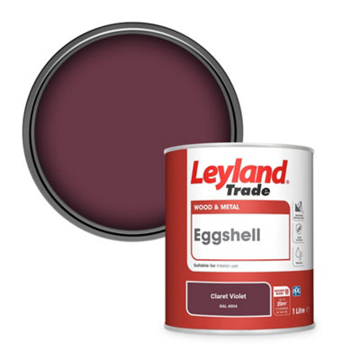 Leyland Trade Wood & Metal Eggshell Paint Claret Violet (RAL 4004) 1L