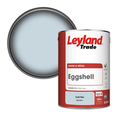 Leyland Trade Wood & Metal Eggshell Paint Cold Star (PPG1040-1) 5L