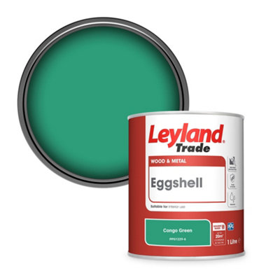 Leyland Trade Wood & Metal Eggshell Paint Congo Green (PPG1229-6) 1L