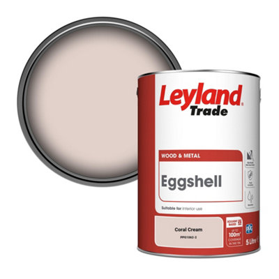 Leyland Trade Wood & Metal Eggshell Paint Coral Cream (PPG1062-2) 5L