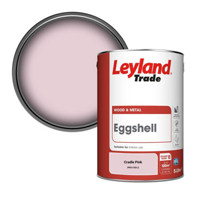 Leyland Trade Wood & Metal Eggshell Paint Cradle Pink (PPG1183-2) 5L