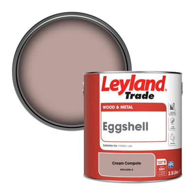 Leyland Trade Wood & Metal Eggshell Paint Cream Compote (PPG1059-4) 2.5L