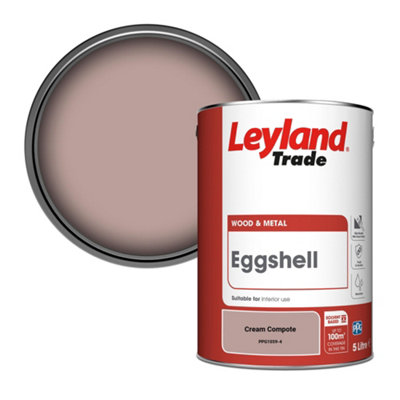 Leyland Trade Wood & Metal Eggshell Paint Cream Compote (PPG1059-4) 5L