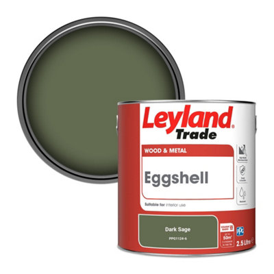 Leyland Trade Wood & Metal Eggshell Paint Dark Sage (PPG1124-6) 2.5L