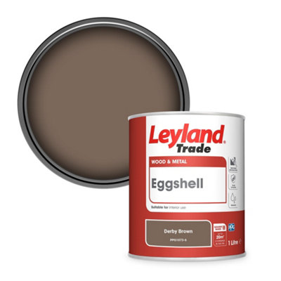 Leyland Trade Wood & Metal Eggshell Paint Derby Brown (PPG1073-6) 1L