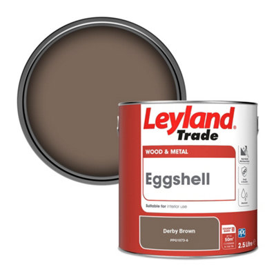 Leyland Trade Wood & Metal Eggshell Paint Derby Brown (PPG1073-6) 2.5L