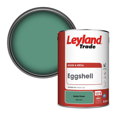 Leyland Trade Wood & Metal Eggshell Paint Derby Green (PPG1140-5) 5L