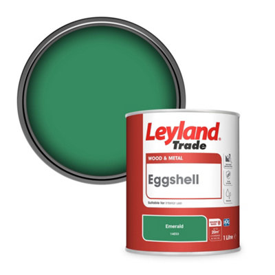 Leyland Trade Wood & Metal Eggshell Paint Emerald (14E53) 1L