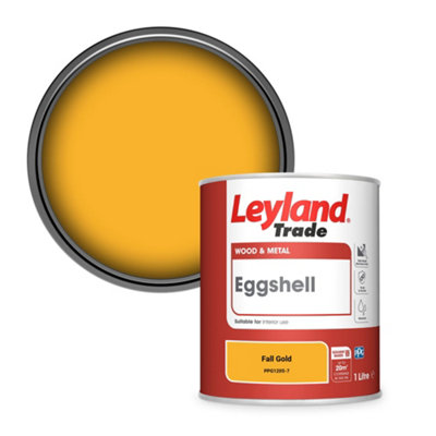 Leyland Trade Wood & Metal Eggshell Paint Fall Gold (PPG1205-7) 1L
