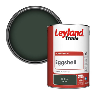Leyland Trade Wood & Metal Eggshell Paint Fir Green (RAL 6009) 5L