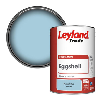 Leyland Trade Wood & Metal Eggshell Paint Flemish Blue (PPG1238-3) 5L