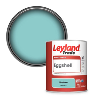 Leyland Trade Wood & Metal Eggshell Paint Fling Green (PPG1234-4) 1L