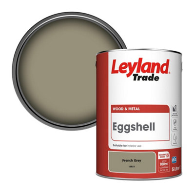 Leyland Trade Wood & Metal Eggshell Paint French Grey (10B21) 5L