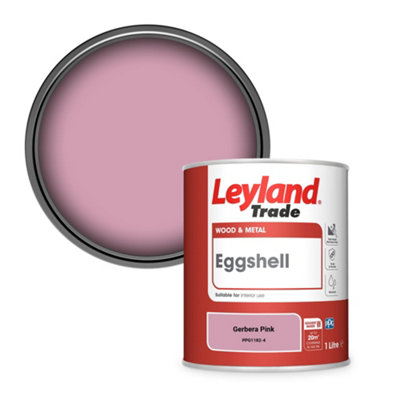 Leyland Trade Wood & Metal Eggshell Paint Gerbera Pink (PPG1182-4) 1L