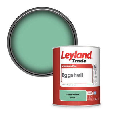 Leyland Trade Wood & Metal Eggshell Paint Green Balloon (PPG1228-4) 1L
