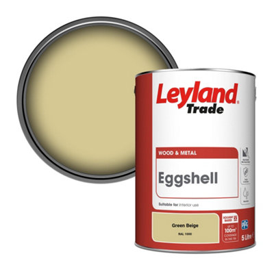 Leyland Trade Wood & Metal Eggshell Paint Green Beige (RAL 1000) 5L