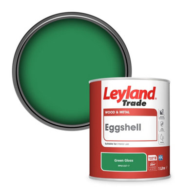 Leyland Trade Wood & Metal Eggshell Paint Green Gloss (PPG1227-7) 1L