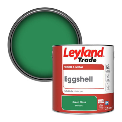 Leyland Trade Wood & Metal Eggshell Paint Green Gloss (PPG1227-7) 2.5L