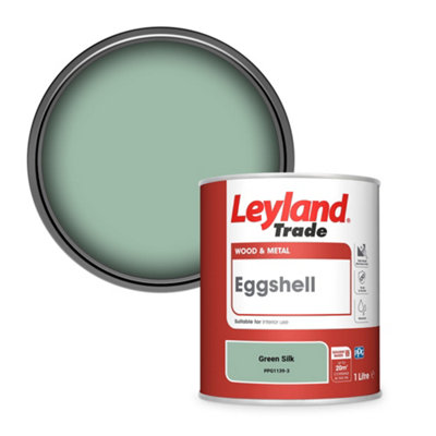 Leyland Trade Wood Metal Eggshell Paint Green Silk (PPG1139-3) 1L