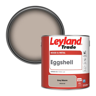 Leyland Trade Wood & Metal Eggshell Paint Grey Mauve (PPG18-03) 2.5L