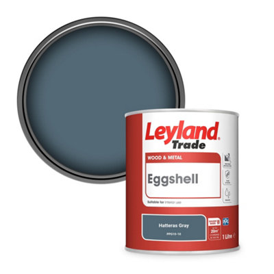 Leyland Trade Wood & Metal Eggshell Paint Hatteras Gray (PPG10-10) 1L
