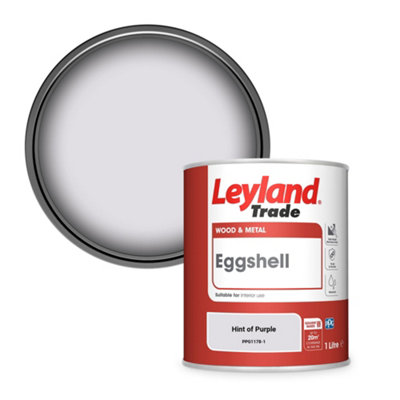 Leyland Trade Wood & Metal Eggshell Paint Hint of Purple (PPG1178-1) 1L