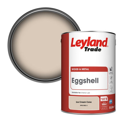 Leyland Trade Wood & Metal Eggshell Paint Ice Cream Cone (PPG1082-3) 5L
