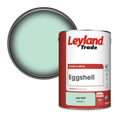 Leyland Trade Wood & Metal Eggshell Paint Jade Spell (PPG1228-2) 5L
