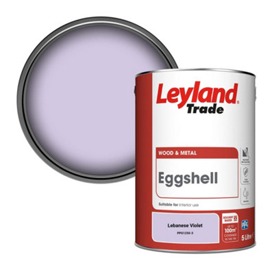 Leyland Trade Wood & Metal Eggshell Paint Lebanese Violet (PPG1250