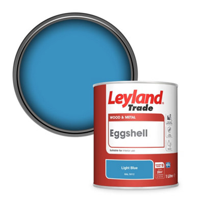 Leyland Trade Wood & Metal Eggshell Paint Light Blue (RAL 5012) 1L