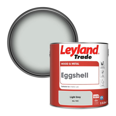 Leyland Trade Wood & Metal Eggshell Paint Light Grey (RAL 7035) 2.5L